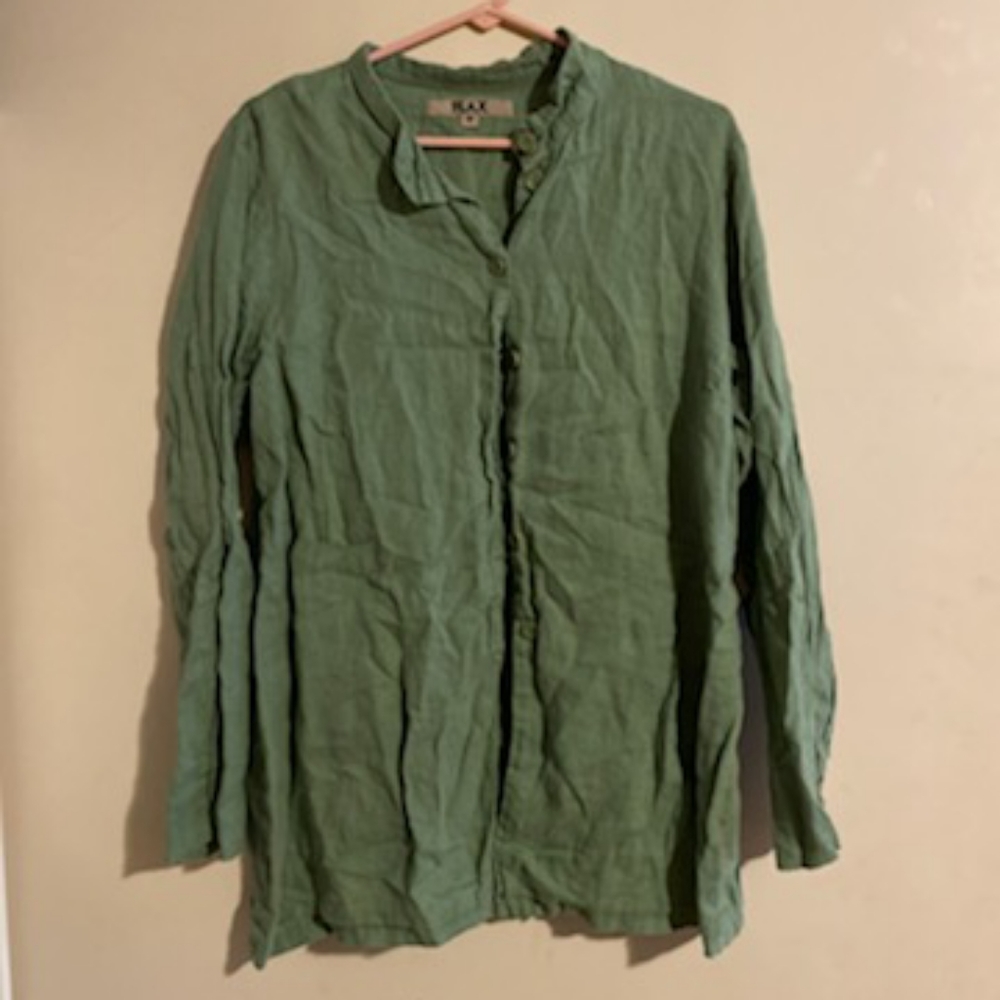 Green button up